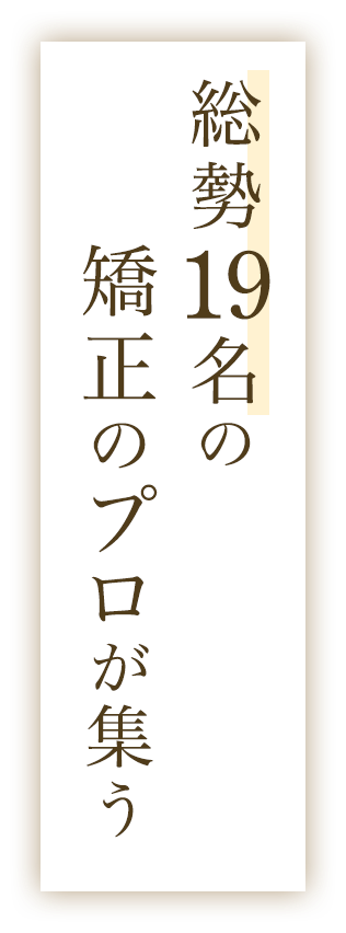 総勢19名の矯正のプロが集う